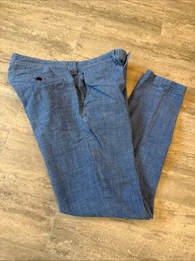 Abercrombie & Fitch Light Blue Slim Chambray Pants size 31 x 32
